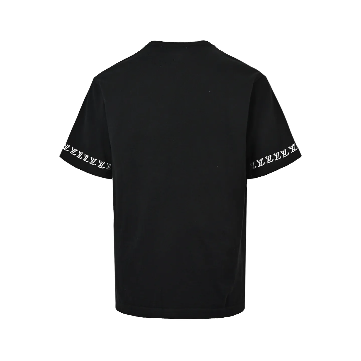 Louis Vuitton Louis Vuitton jacquard knitted short sleeves with logo on cuffs and small letters